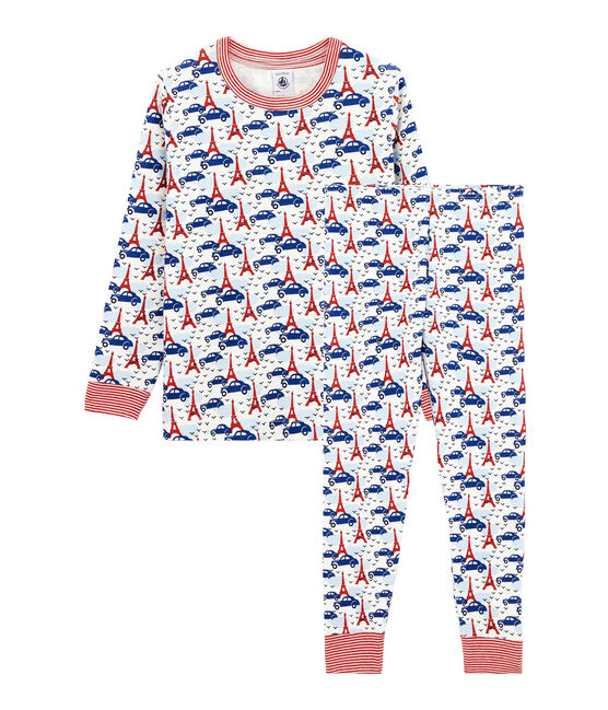 Pijama de punto para niño blanco MARSHMALLOW/blanco MULTICO