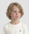 Camiseta de manga larga de punto para ni&ntilde;o/a blanco