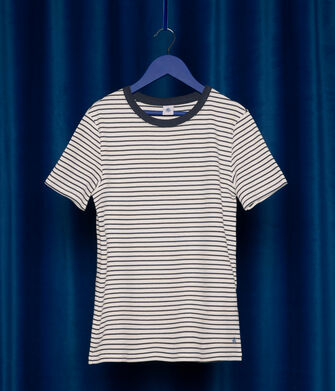 Camiseta La Ic&oacute;nica de algod&oacute;n a rayas para mujer