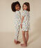 Pijama infantil corto de algodón con estampado de París blanco MARSHMALLOW/blanco MULTICO
