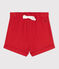 Pantalón corto liso de algodón para bebé rojo AURORA