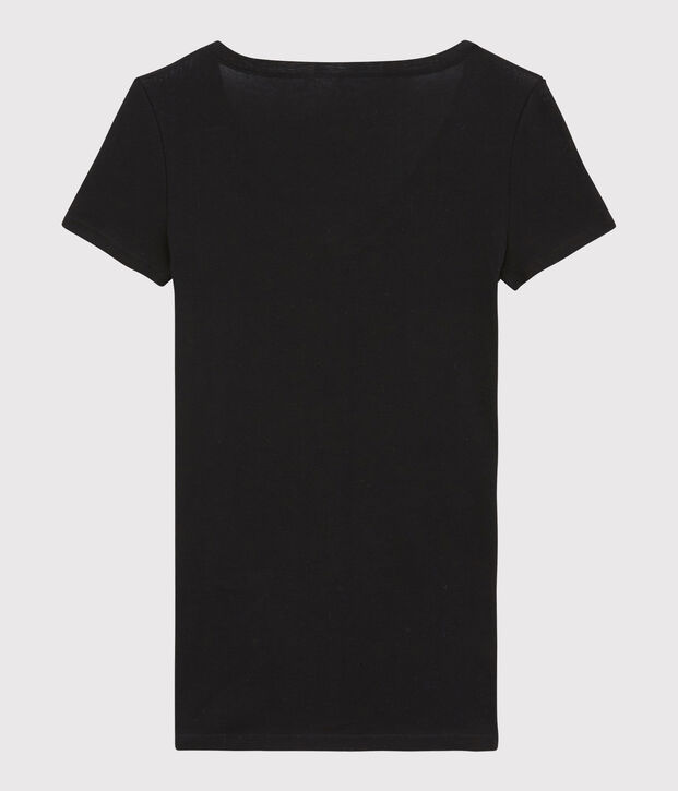 Camiseta de canal&eacute; ligero de mujer negro