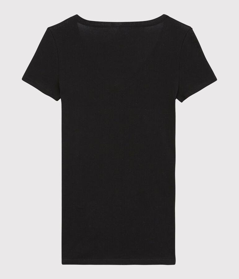 Camiseta de canal&eacute; ligero de mujer negro NOIR