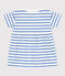 Vestido de felpa con body integrado para bebé blanco MARSHMALLOW/azul PERSE