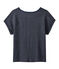 Camiseta de lino brillante para mujer azul SMOKING