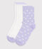 2 pares de calcetines infantiles de algodón con estampado de corazones variante 1