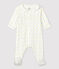 Pelele de bebé de algodón orgánico blanco MARSHMALLOW/blanco MULTICO