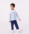 Camiseta marinera infantil de algodón de manga larga blanco MARSHMALLOW/azul ALASKA