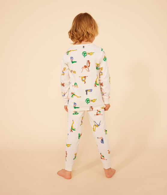 Pijama infantil con motivo de animales de algodón blanco AVALANCHE/ MULTICO
