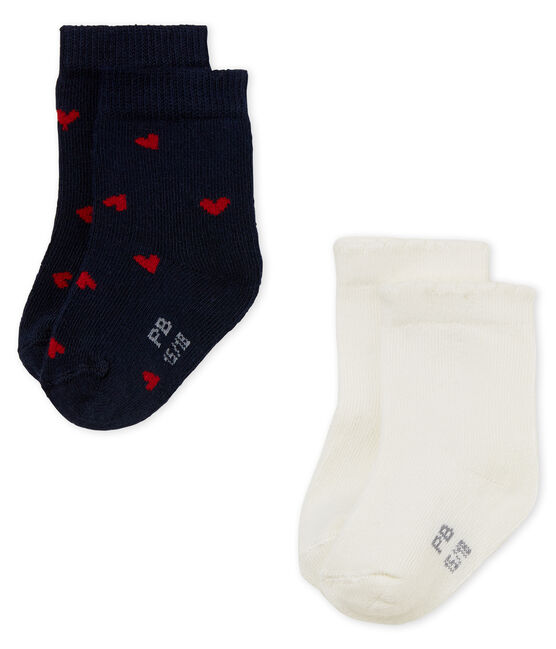 Lote de 2 pares de calcetines para bebé niña variante 1