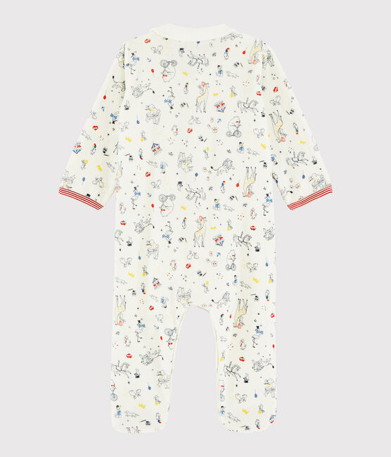 Pelele de terciopelo para bebé niño blanco MARSHMALLOW/blanco MULTICO