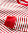Camiseta marinera de algodón de mujer blanco MARSHMALLOW/rojo TERKUIT
