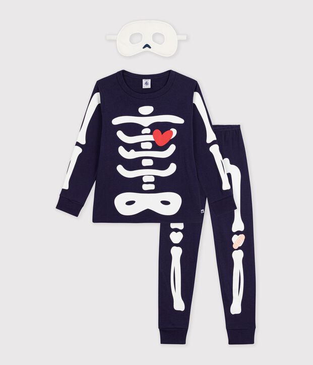 Pijama tipo disfraz infantil de algod&oacute;n de esqueleto SOIR