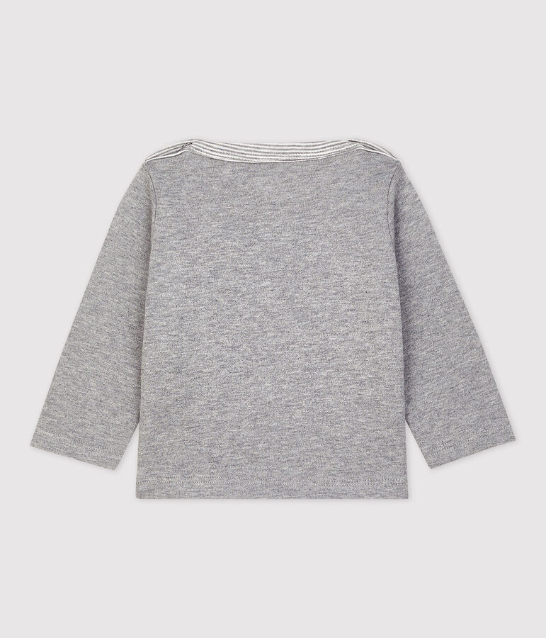 Camiseta de manga larga a rayas para beb&eacute; ni&ntilde;o gris