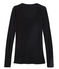 Camiseta de manga larga con cuello de bailarina de mujer negro NOIR