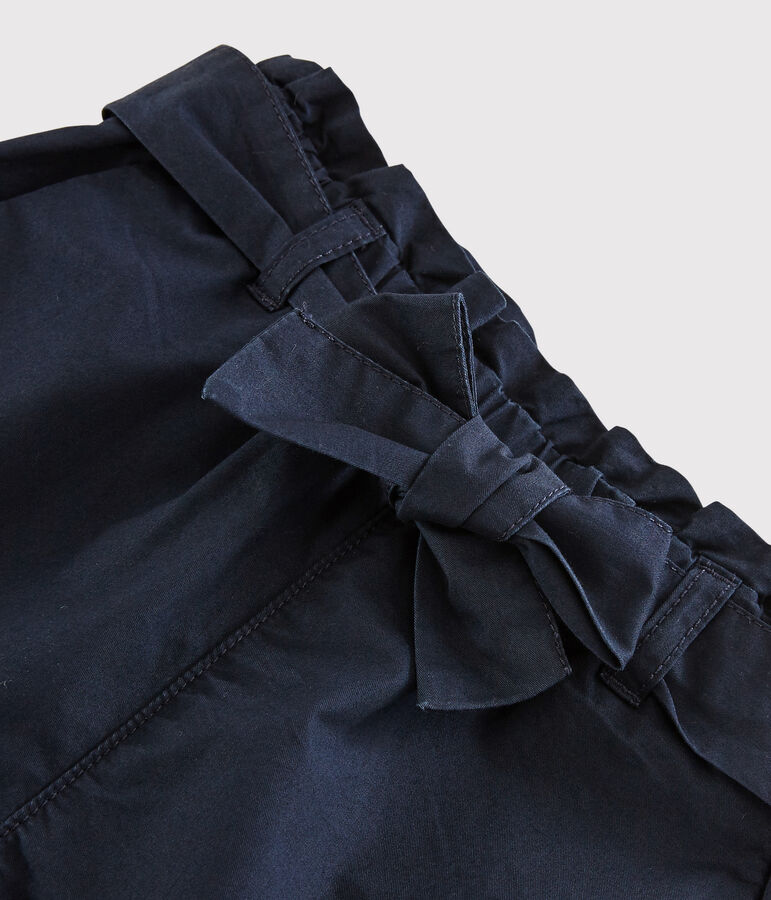 Pantal&oacute;n corto de sarga de ni&ntilde;a azul