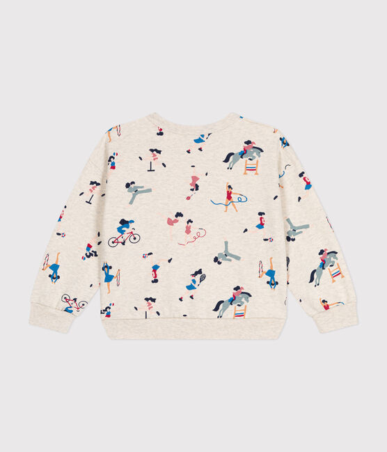 Sudadera de felpa para niña beige MONTELIMAR/blanco MULTICO