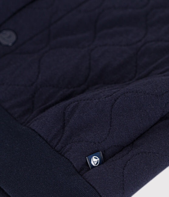 Chaqueta de punto de túbico acolchado para bebé azul SMOKING