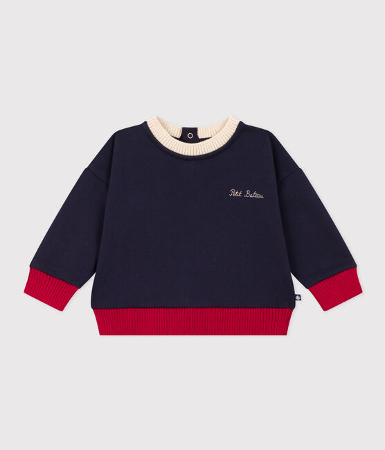 Sudadera de muletón de bebé azul SMOKING