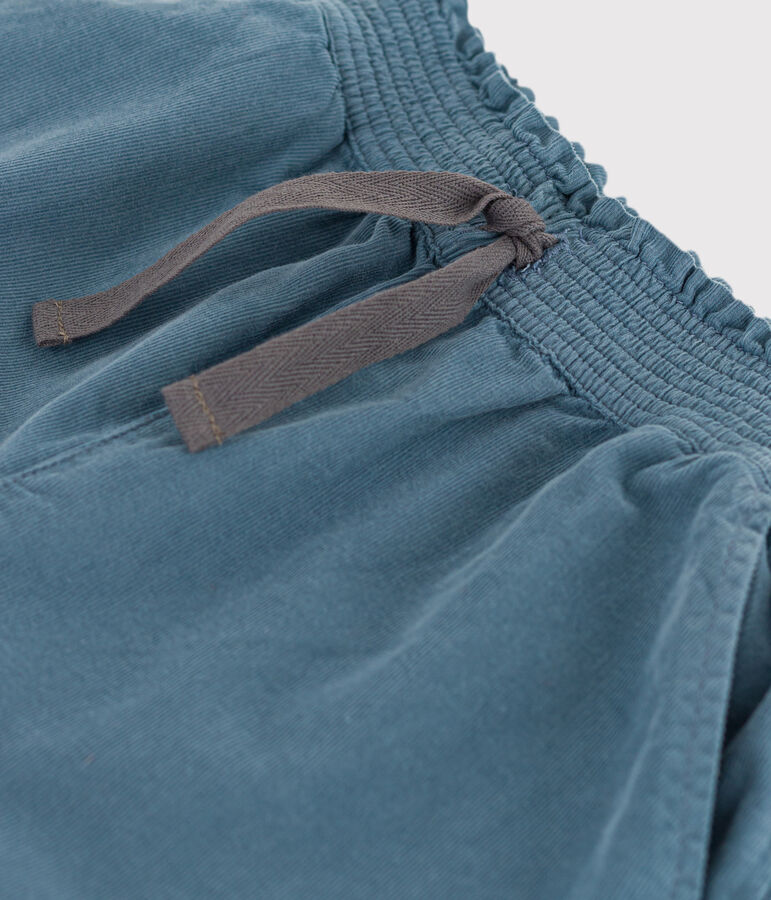 Pantal&oacute;n ancho de micro pana de ni&ntilde;a azul