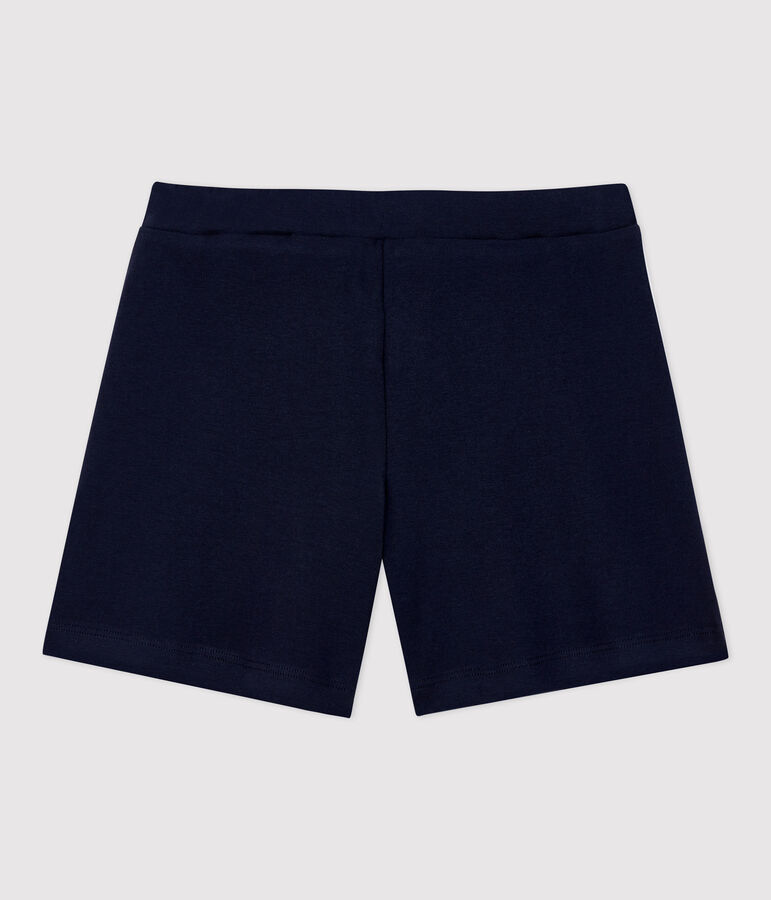 Shorts de algod&oacute;n de ni&ntilde;a azul
