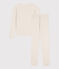 Pijama de algodón de mujer beige MONTELIMAR CHINE