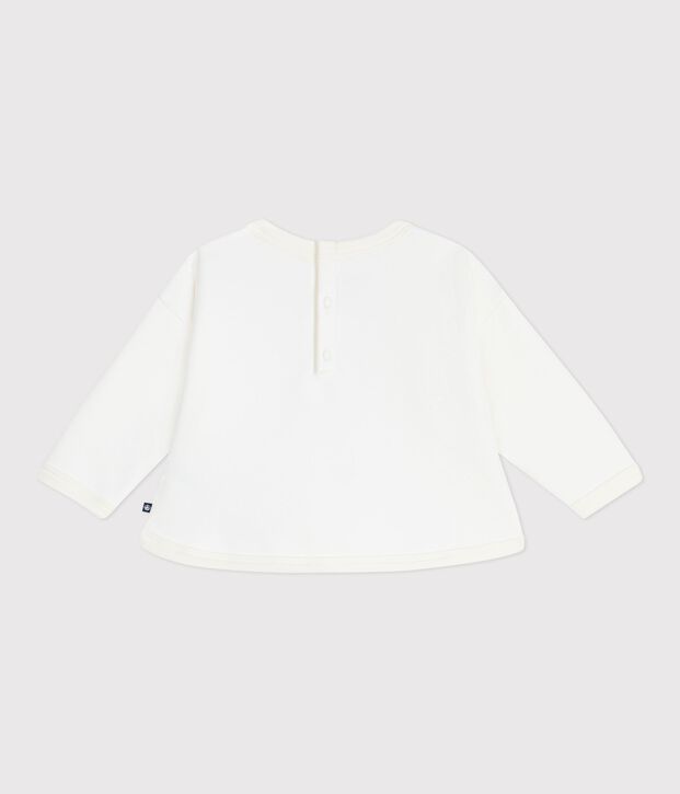 Sudadera de beb&eacute; en algod&oacute;n suave y c&aacute;lido. crudo/multicolor