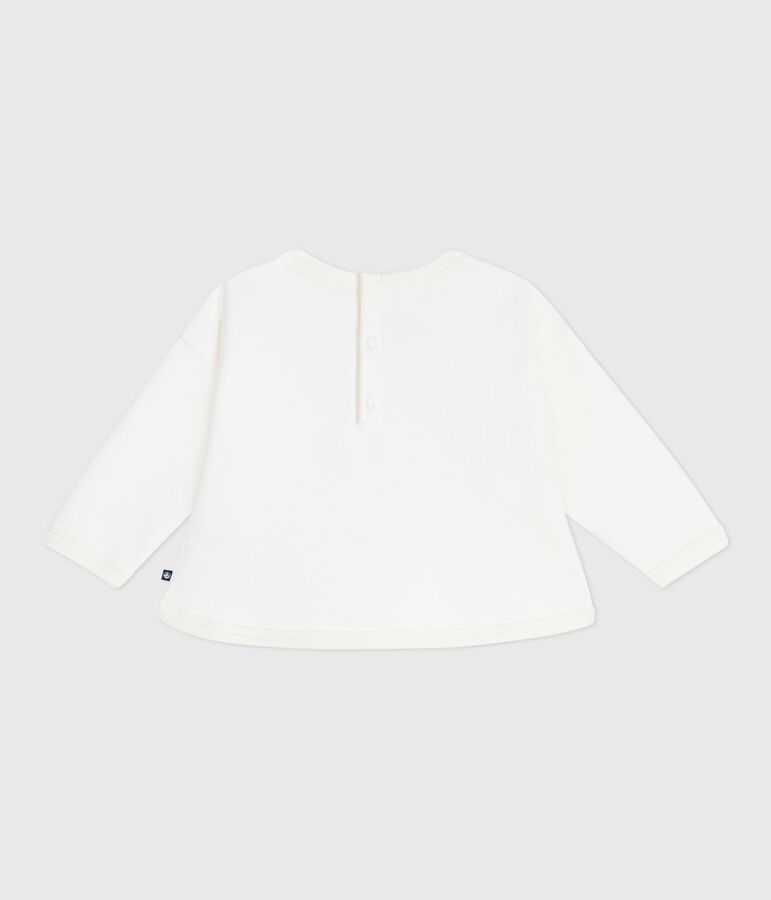 Sudadera de beb&eacute; en algod&oacute;n suave y c&aacute;lido. crudo/multicolor