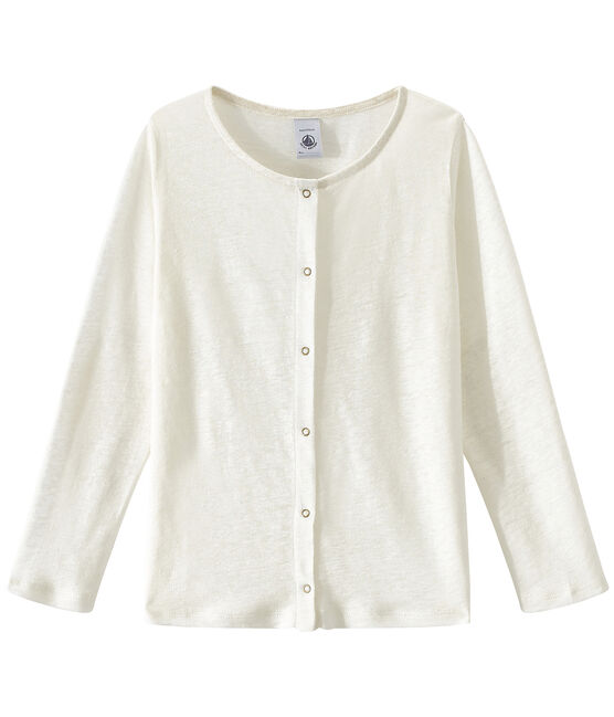 Cárdigan para niña blanco LAIT/amarillo OR