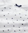 Body de nacimiento de manga larga estampado para bebé niña blanco ECUME/azul MEDIEVAL