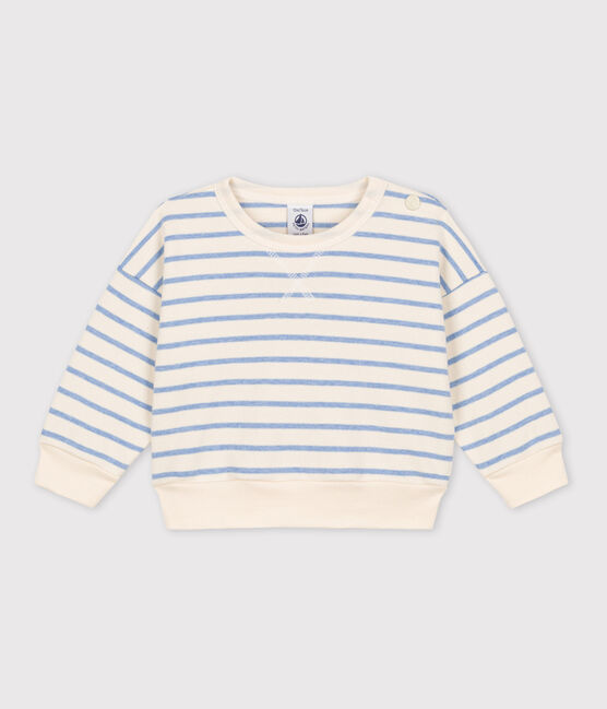 Sudadera a rayas marineras de algodón de bebé blanco AVALANCHE/ SKY CHINE