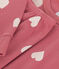 Pijama infantil de algod&oacute;n con estampado de coraz&oacute;n rosa/blanco