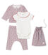 Conjunto 4 piezas estampado para bebé niña