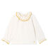 Blusa de manga larga en tela túbica con jacquard para bebé niña