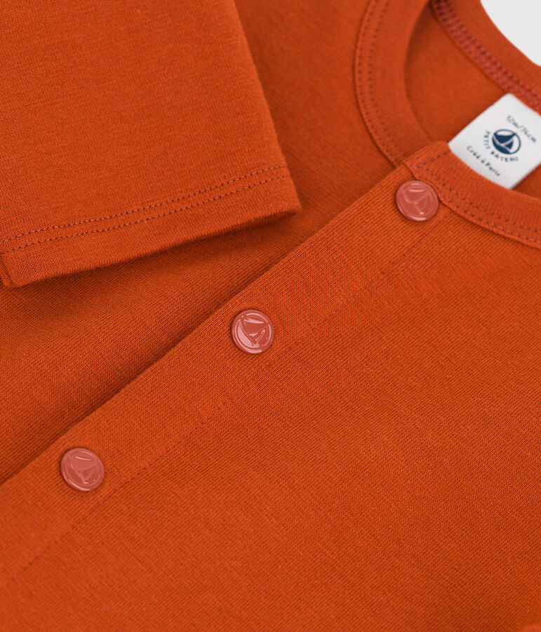 C&aacute;rdigan liso de punto grueso para beb&eacute; marron RUSTY