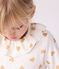 Pijama infantil de terciopelo con estampado de corazones dorados MILK/ DORE
