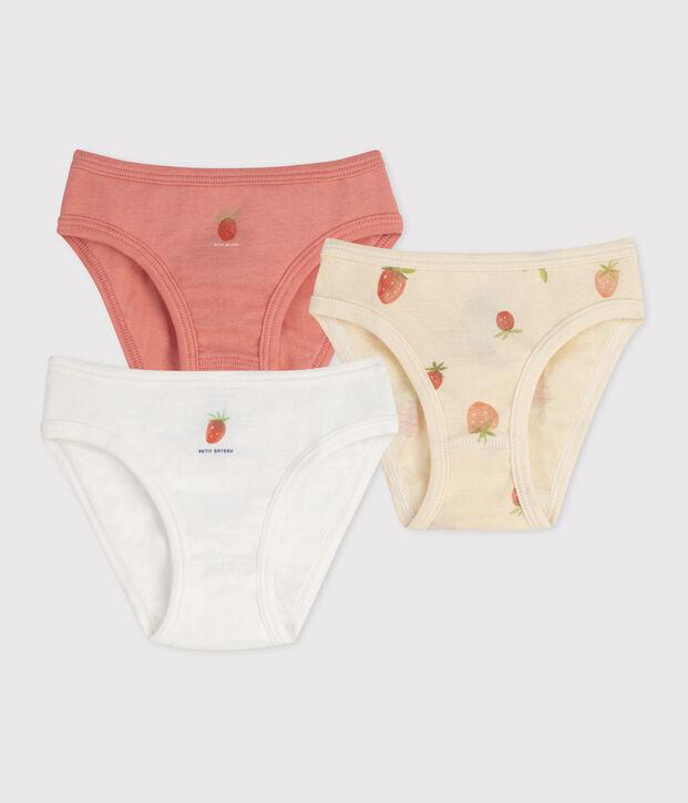 Juego de 3 braguitas infantiles de algod&oacute;n estampado multicolor