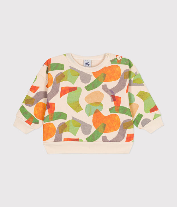 Sudadera de felpa para beb&eacute; crudo/multicolor