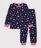 Pijama infantil de felpa con estampado de estrellas azul SOIR/ MARSHMALLOW