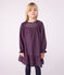 Vestido infantil de manga larga de franela a cuadros azul SMOKING/blanco MULTICO