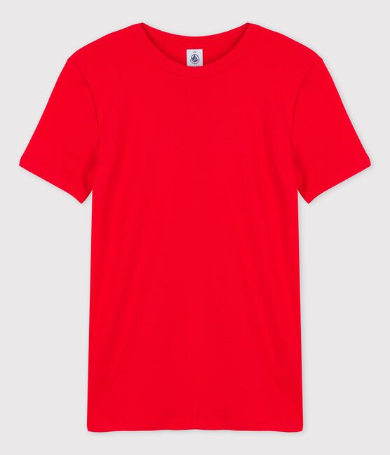 Camiseta L'ICONIQUE con cuello redondo de algodón de mujer rojo PEPS