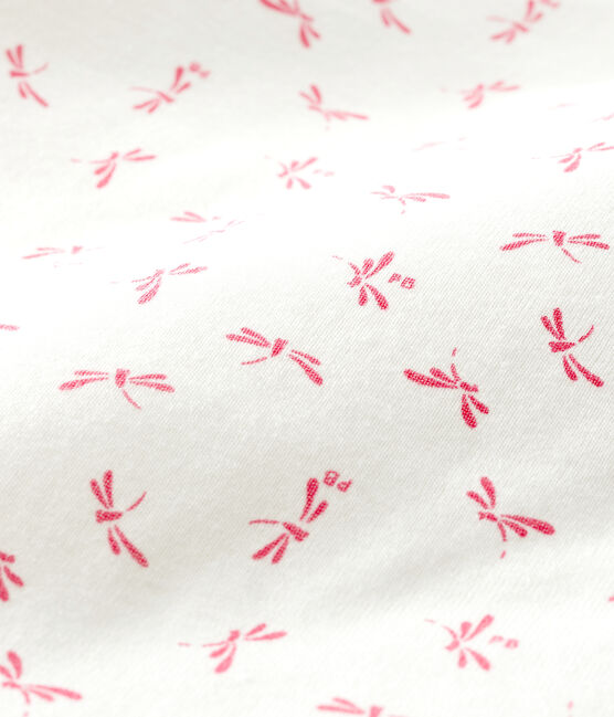 Saco de punto para bebé blanco MARSHMALLOW/rosa GROSEILLER