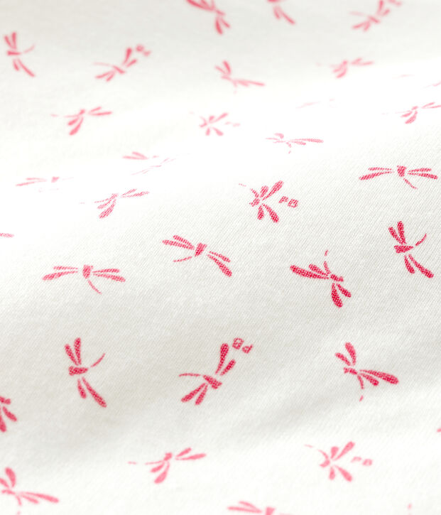 Saco de punto para beb&eacute; blanco/rosa