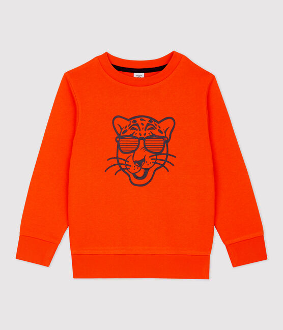 Sudadera de muletón de niño naranja CAROTTE