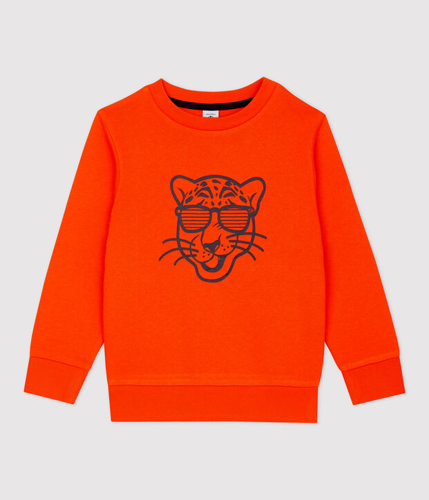 Sudadera de mulet&oacute;n de ni&ntilde;o naranja