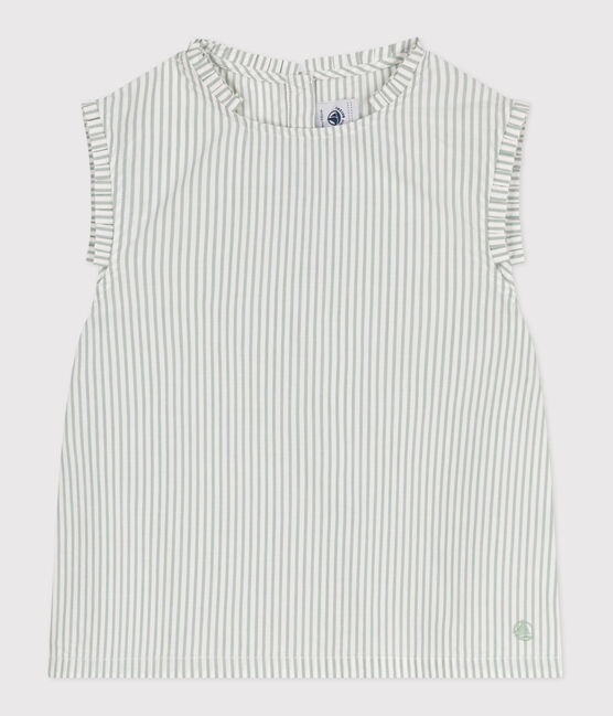 Blusa infantil sin mangas de algodón a rayas PAUL/ ECUME