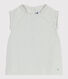 Blusa infantil sin mangas de algodón a rayas