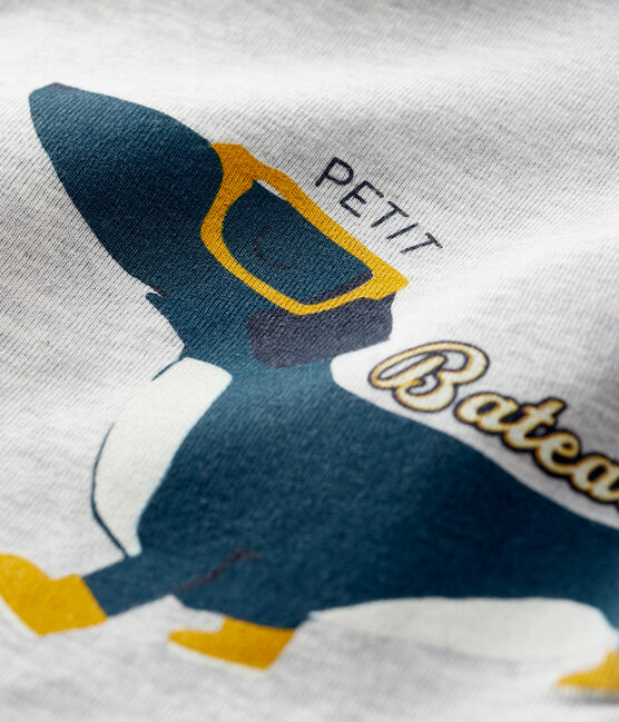 Camiseta para bebé niño gris BELUGA/amarillo BOUDOR