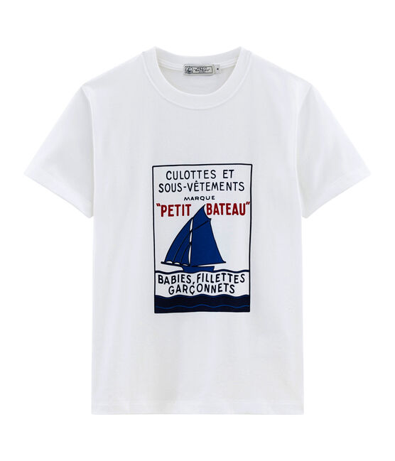 Camiseta mixta con motivo de postal blanco ECUME