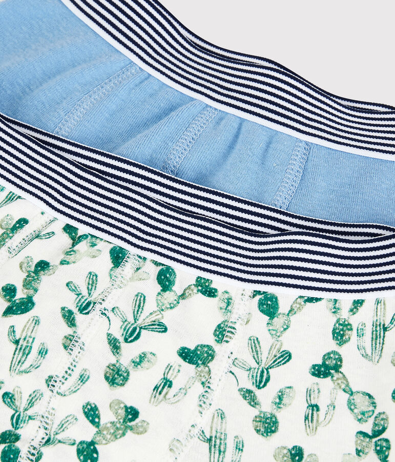 Lote de 2 b&oacute;xers con estampado de cactus de algod&oacute;n y lino de ni&ntilde;o multicolor